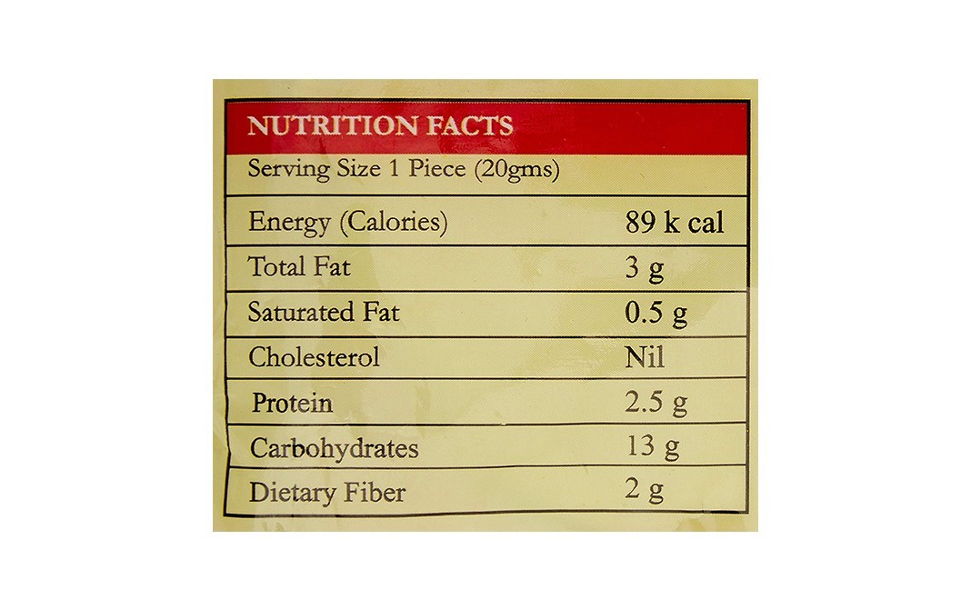 Daadi's Golden Wheat Crisps Methi Khakhra   Pack  180 grams